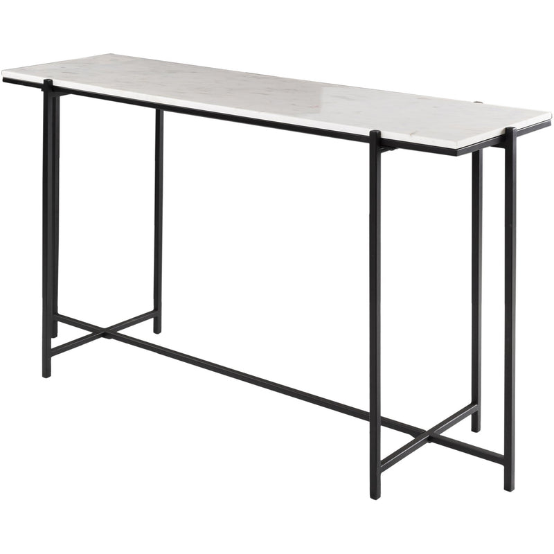 media image for Anaya ANA-003 Console Table with White Top & Black Base by Surya 244