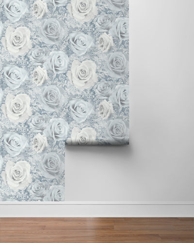 product image for Reverie Wallpaper in Blue by NextWall 31