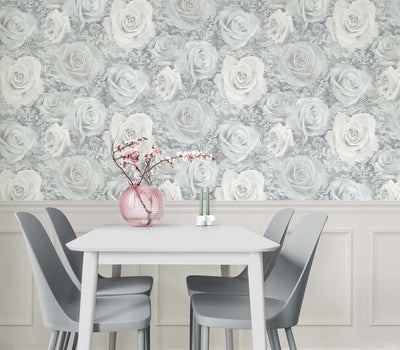 product image for Reverie Wallpaper in Grey by NextWall 90