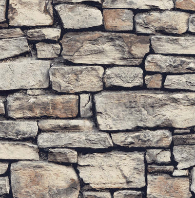 product image for Cornish Faux Stone Wallpaper in Natural by NextWall 83