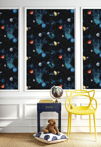 product image for Cosmos Wallpaper in Ebony by NextWall 49