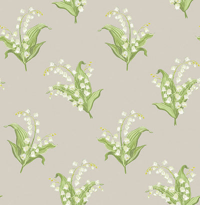 product image of Farmington Stone Lily of the Valley Wallpaper 571