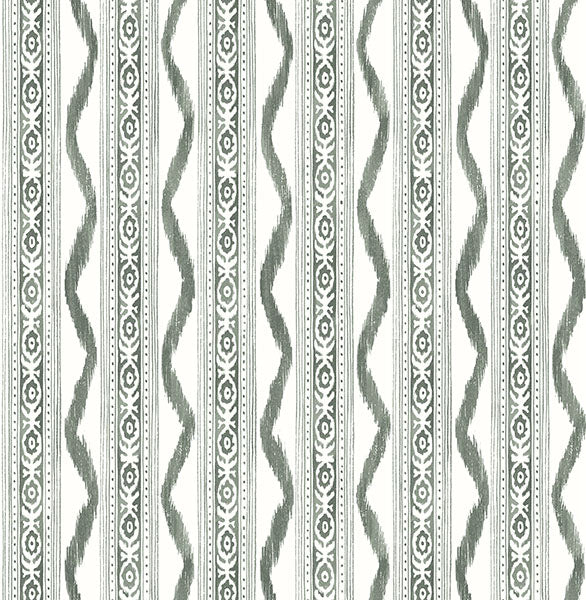 media image for Rhys Green IKAT Stripe Wallpaper 256