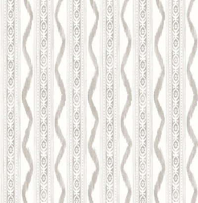 product image of Rhys Stone IKAT Stripe Wallpaper 529