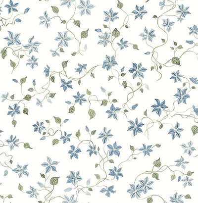 product image for Betsy Blue Heather Floral Trail Wallpaper 70