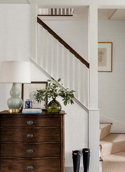 product image for Oliver Taupe Simple Stripe Wallpaper 72