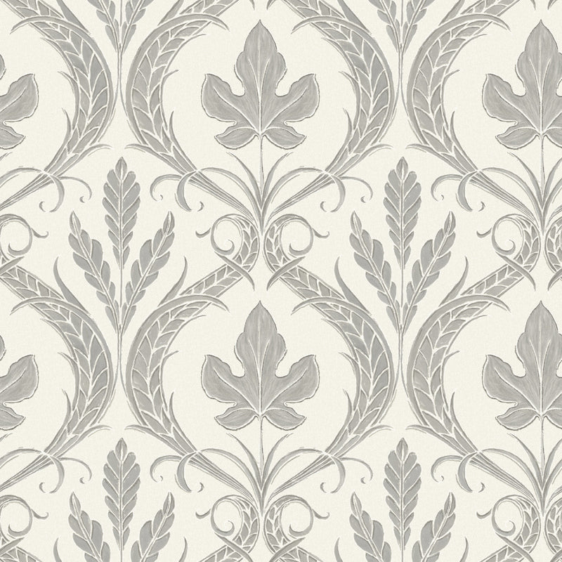 media image for Adirondack Damask Wallpaper in Grey/Beige from Damask Resource Library by York Wallcoverings 297
