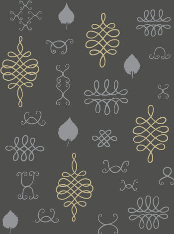 product image of After Chinterwink Wallpaper in Silver, Gold, and Charcoal design by Thatcher Studio - BURKE DECOR 528