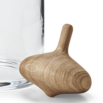 product image for Alfredo Glass Carafe with Carved Oak Stopper 63
