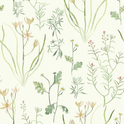 product image for alpine botanical wallpaper in ivory and green from the norlander collection by york wallcoverings 2 94