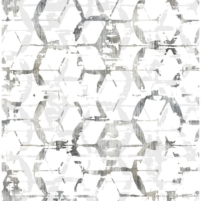 product image for Augustine Distressed Geometric Wallpaper in Black from the Pacifica Collection by Brewster Home Fashions 26