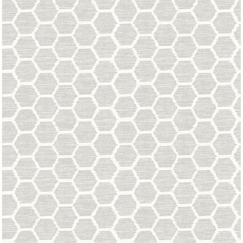 media image for Aura Honeycomb Wallpaper in Platinum from the Celadon Collection by Brewster Home Fashions 222