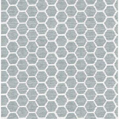 product image of Aura Honeycomb Wallpaper in Teal from the Celadon Collection by Brewster Home Fashions 540