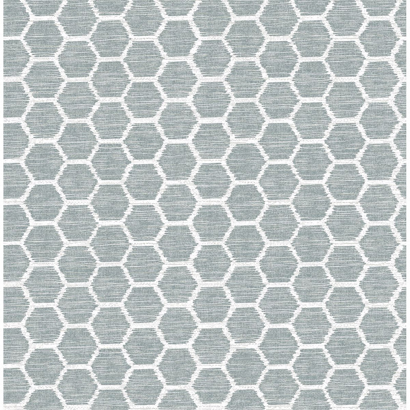 media image for Aura Honeycomb Wallpaper in Teal from the Celadon Collection by Brewster Home Fashions 235