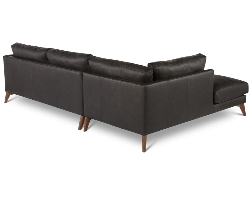 media image for Burbank Arm Left Small Sectional in Black 289