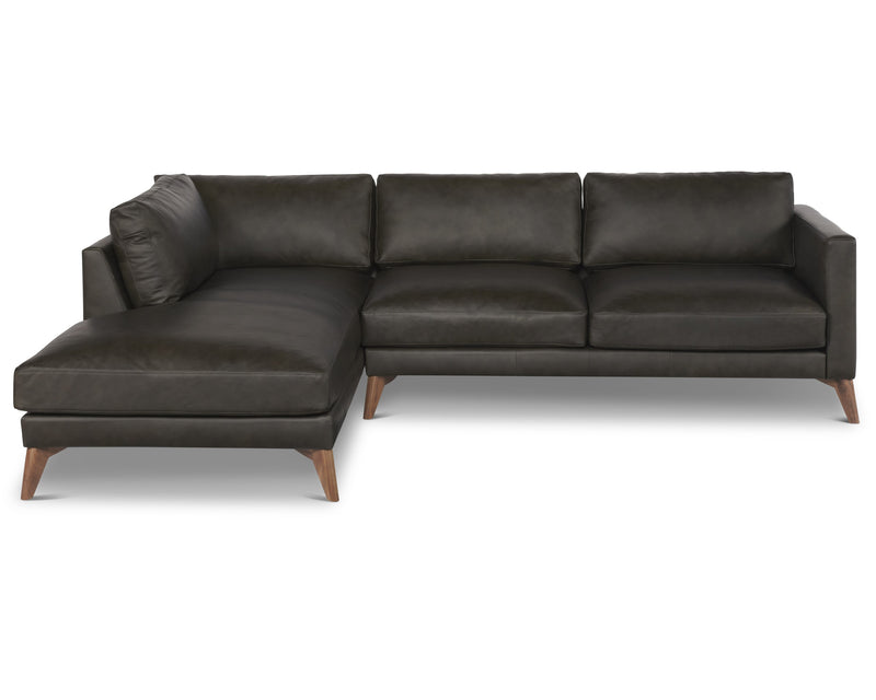 media image for Burbank Arm Left Small Sectional in Black 299