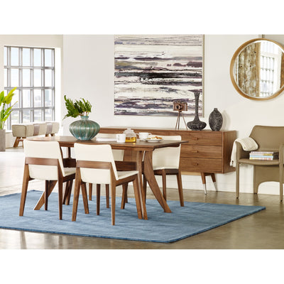 product image for Florence Rectangular Dining Table Small Walnut 9 17