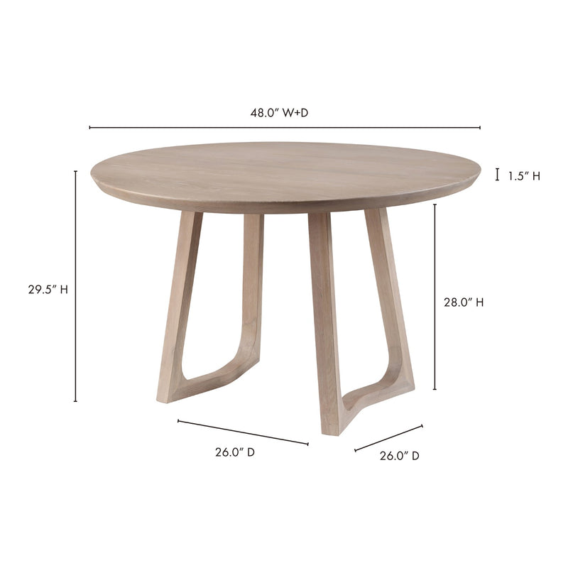 media image for Silas Round Dining Table Oak 6 228