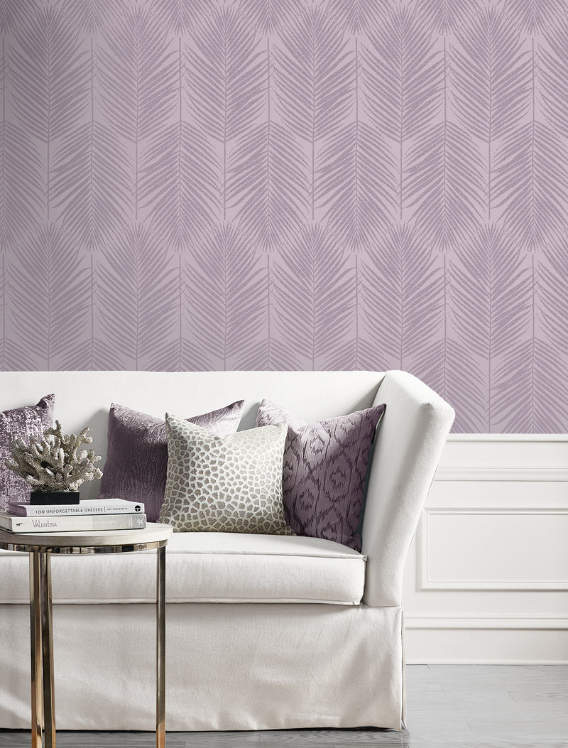 media image for Persei Palm Wallpaper in Lilac 213