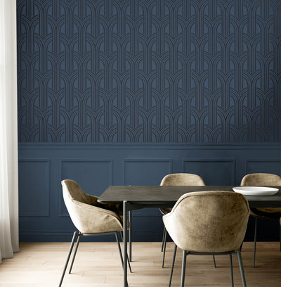 product image for Déco Arches Wallpaper in Blue Lustre 86