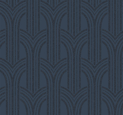 product image of Déco Arches Wallpaper in Blue Lustre 559