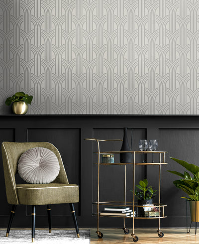 product image for Déco Arches Wallpaper in Nickel 48