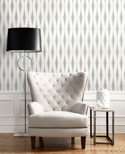 product image for Diamond Stripe Wallpaper in Pearlescent 31