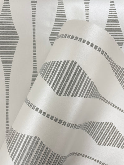 product image for Diamond Stripe Wallpaper in Nickel & Galaxy 59