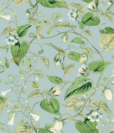 product image for Moon Flower Wallpaper in Sky Blue from the Blooms Second Edition 99