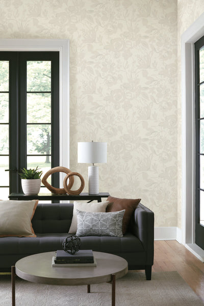 product image for Brushstroke Floral Wallpaper in Pearl from the Blooms Second Edition 23