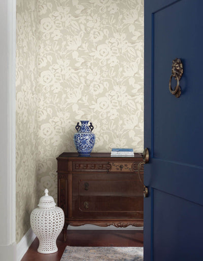 product image for Brushstroke Floral Wallpaper in Taupe from the Blooms Second Edition 11