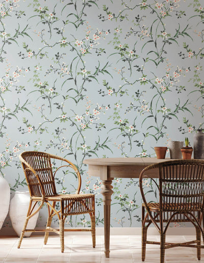 product image for Blossom Branches Wallpaper in Light Grey from the Blooms Second Edition 28