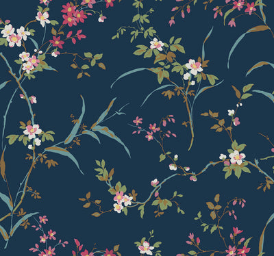 product image of Blossom Branches Wallpaper in Navy from the Blooms Second Edition 59