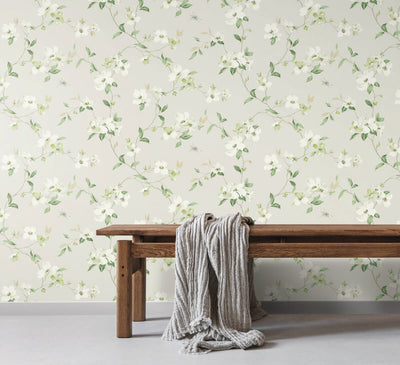 product image for Dogwood Wallpaper in Light Grey from the Blooms Second Edition 44