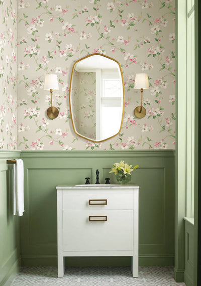 product image for Dogwood Wallpaper in Taupe from the Blooms Second Edition 3