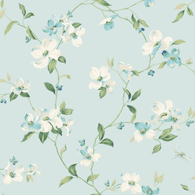 product image for Dogwood Wallpaper in Light Blue from the Blooms Second Edition 23