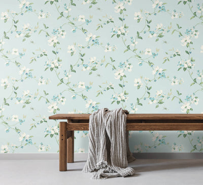 product image for Dogwood Wallpaper in Light Blue from the Blooms Second Edition 55