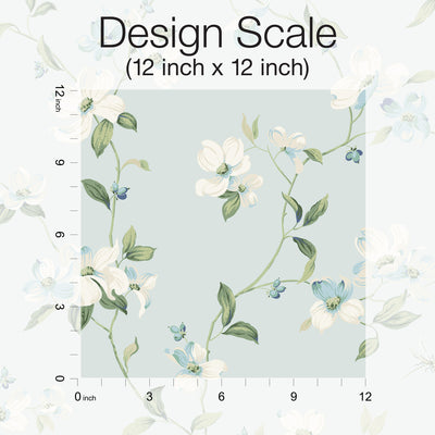 product image for Dogwood Wallpaper in Light Blue from the Blooms Second Edition 47