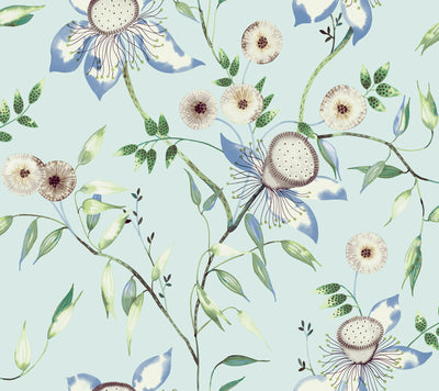 product image for Dream Blossom Wallpaper in Light Blue from the Blooms Second Edition 5