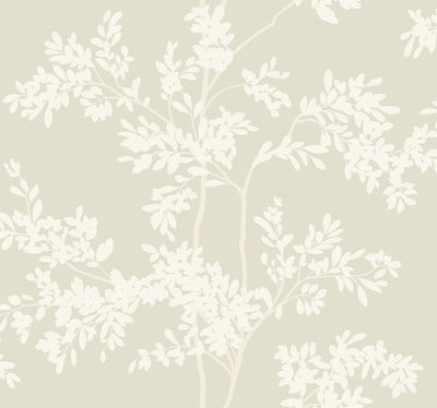 product image for Lunaria Silhouette Wallpaper in Light Taupe/White from the Blooms Second Edition 93