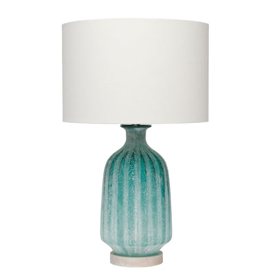 product image for Aqua Frosted Glass Table Lamp with Shade design by Jamie Young 23
