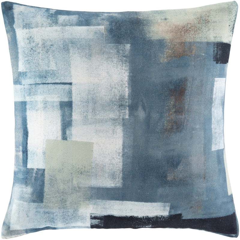 media image for Balliano BLN-003 Woven Square Pillow in White & Teal by Surya 214