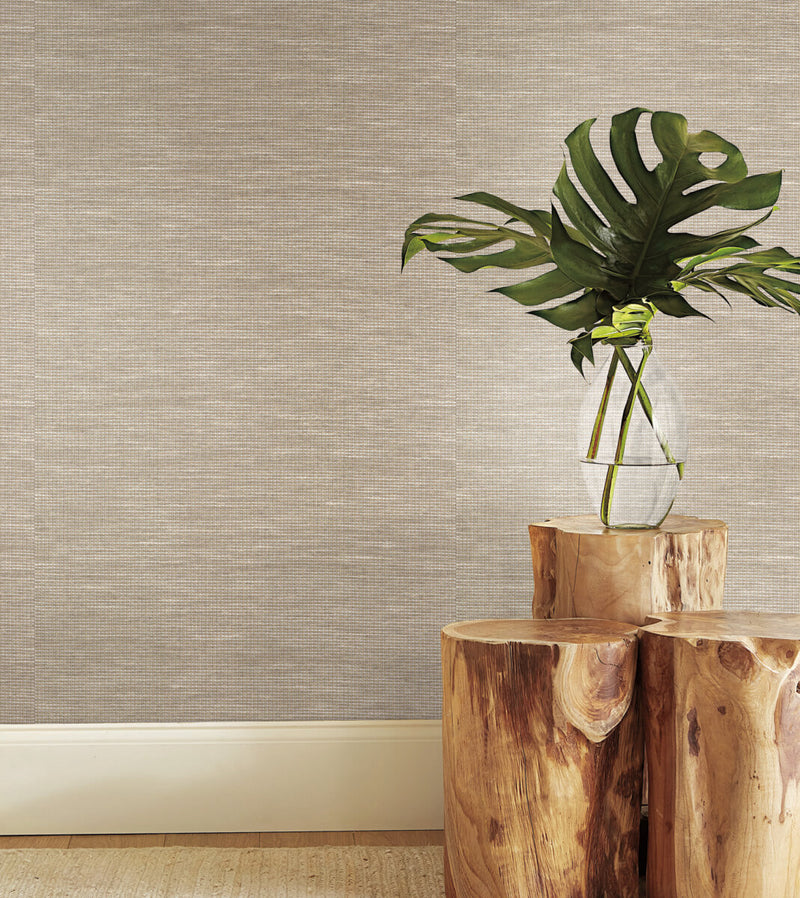 media image for Paper and Thread Weave Wallpaper in Cream from the Bohemian Luxe Collection by Antonina Vella 278