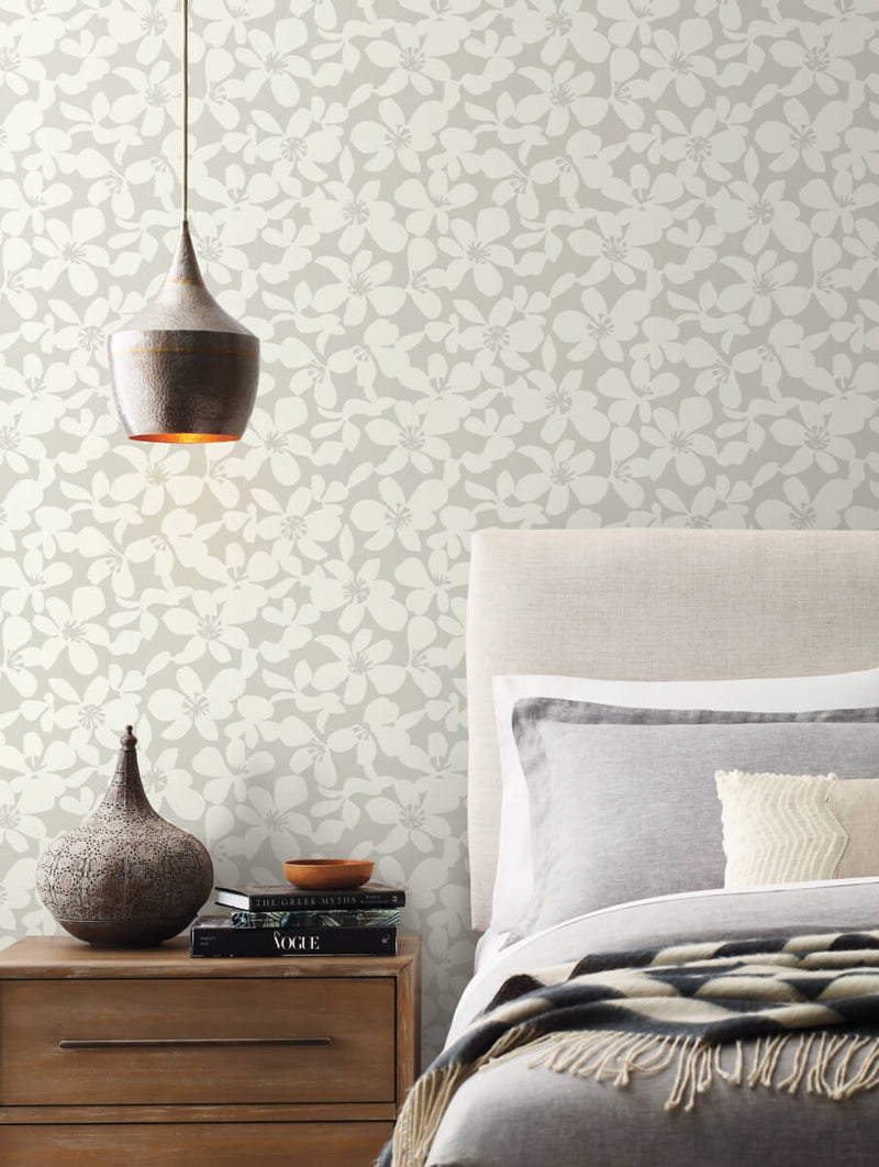 media image for Free Spirit Wallpaper in Grey from the Bohemian Luxe Collection by Antonina Vella 290