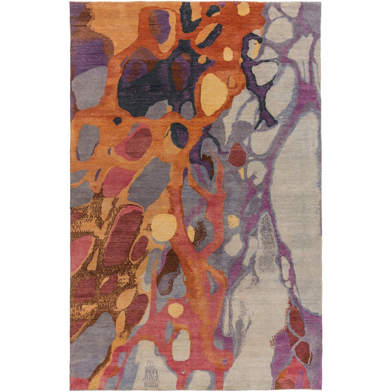 media image for Brought to Light BOL-4006 Hand Knotted Rug in Dark Red & Rose by Surya 293