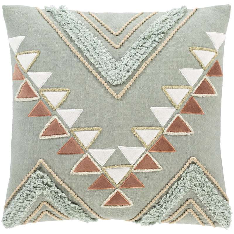 media image for Bisbee BSB-001 Woven Pillow in Clay & Mint by Surya 273