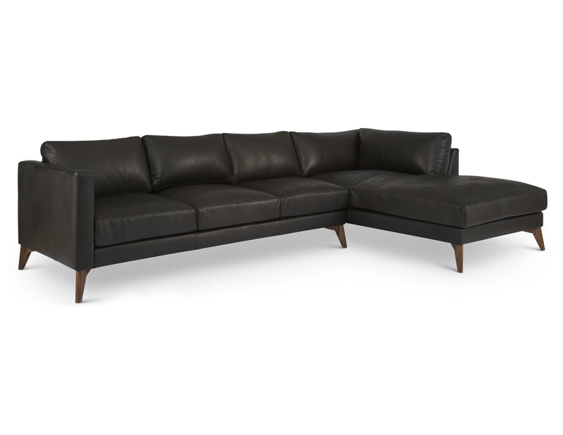 media image for Burbank Arm Right Sectional in Black 242