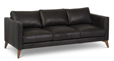product image of Burbank Leather Sofa in Black 517