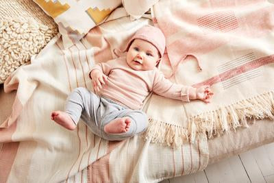 media image for Baby Pantelho Blanket in Peach & Sage by Minna 239