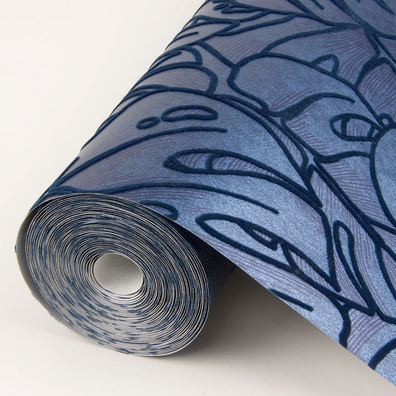 media image for Balboa Botanical Wallpaper in Indigo from the Scott Living Collection by Brewster Home Fashions 25